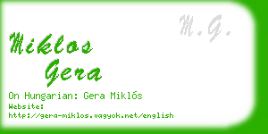 miklos gera business card